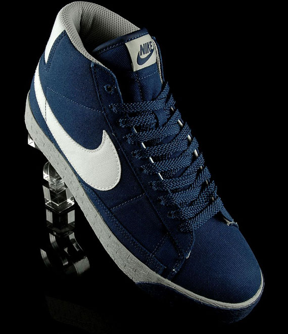 Nike Blazer Mid Canvas Obsidian White Grey 01