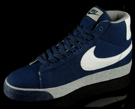 Nike Blazer Mid Canvas Obsidian White Grey 02