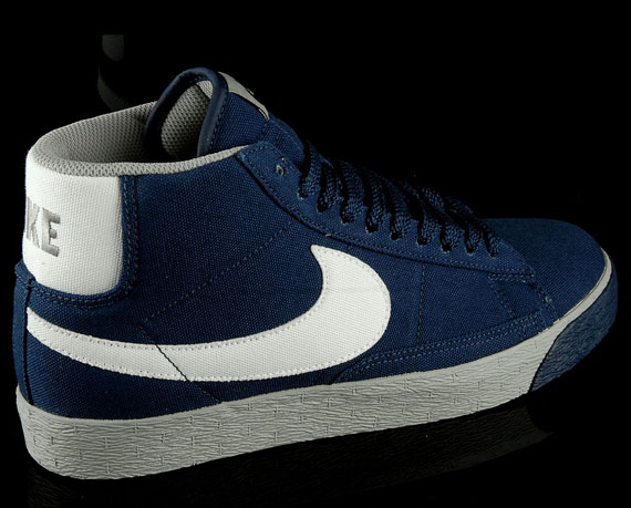 Nike Blazer Mid Canvas Obsidian White Grey 03