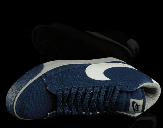 Nike Blazer Mid Canvas Obsidian White Grey 05