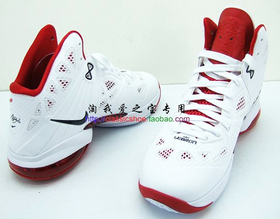 Nike Lebron 8 Ps Gs White Varsity Red Black 01