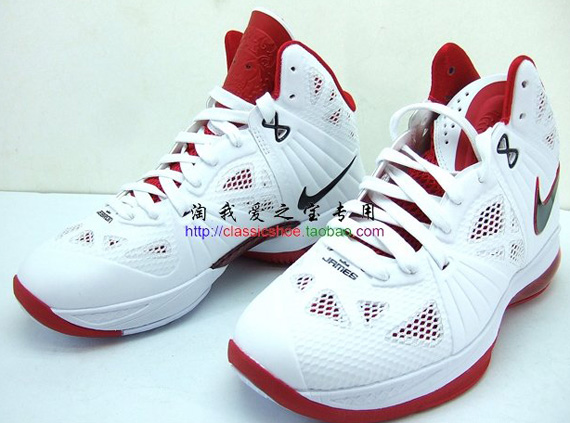 Nike Lebron 8 Ps Gs White Varsity Red Black 03