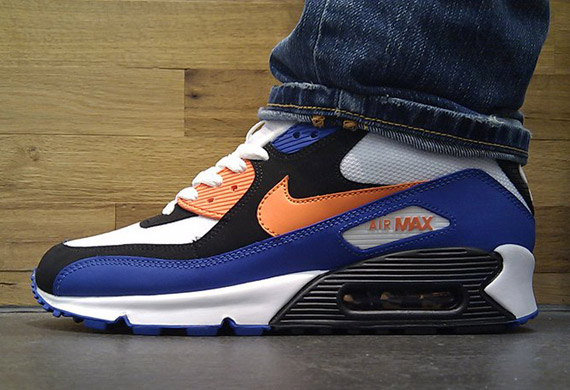 Nike Air Max 90 – White – Bright Mandarin – Black | Available