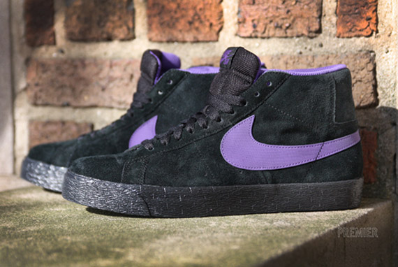 Nike SB Blazer High QS - Black - Varsity Purple