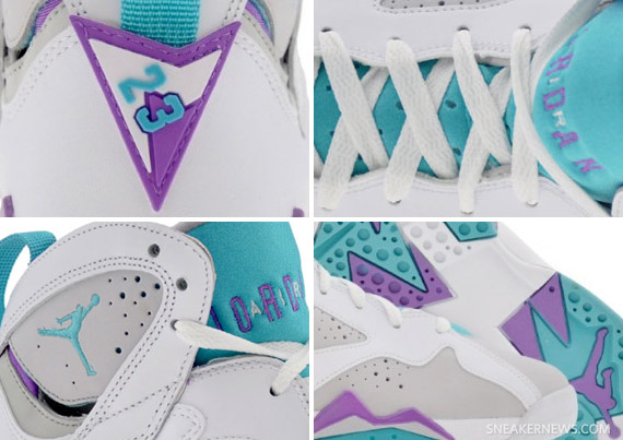 Air Jordan 7 GS – Neutral Grey – Mineral Blue – Bright Violet