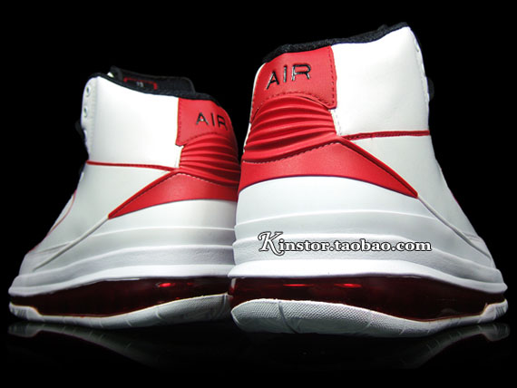 Air Jordan II Max - White - Black - Varsity Red | Detailed Images