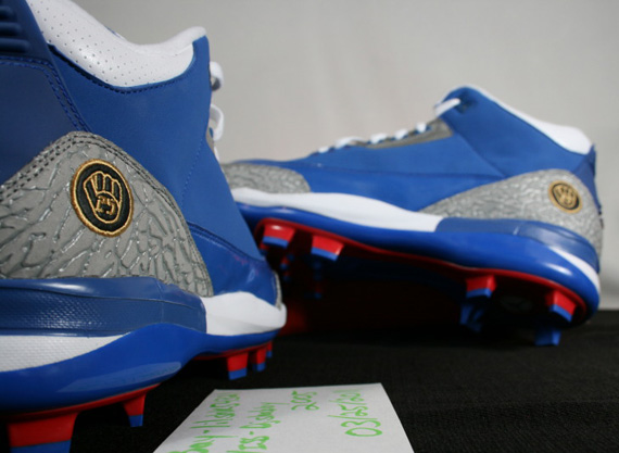 Air Jordan Iii Andruw Jones La Dodgers Pe Cleats 01