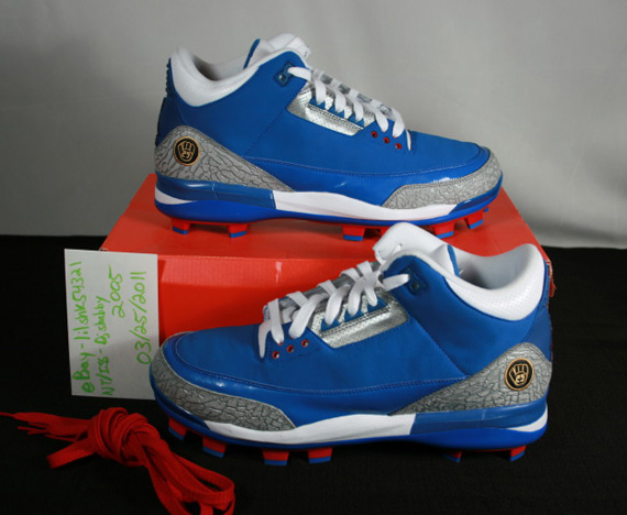 Air Jordan Iii Andruw Jones La Dodgers Pe Cleats 10