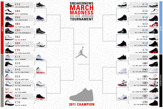 Sneaker News March Madness OG Air Jordan Tournament - Round 1 Winners Announced