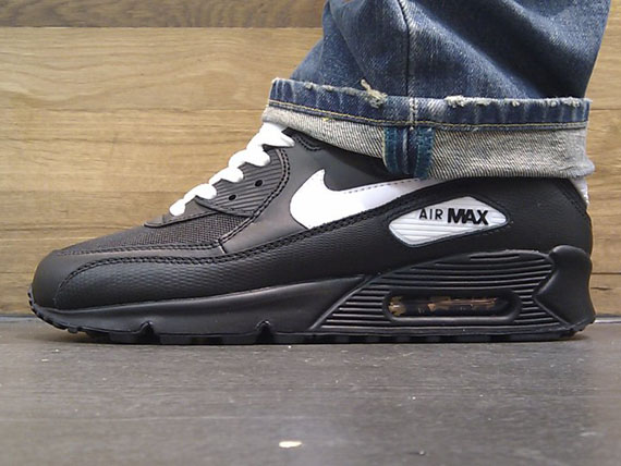 Nike Air Max 90 Black White Croc Mudguard 05