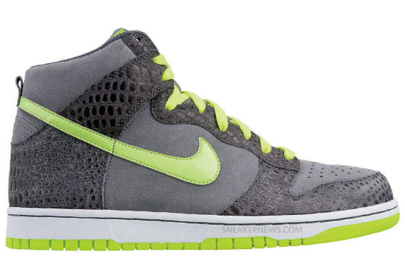 Nike Dunk High Cool Grey Hot Lime Dark Grey Snakeskin Euro 02