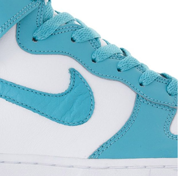 Nike Dunk High White Light Blue Ostrich Swoosh 4