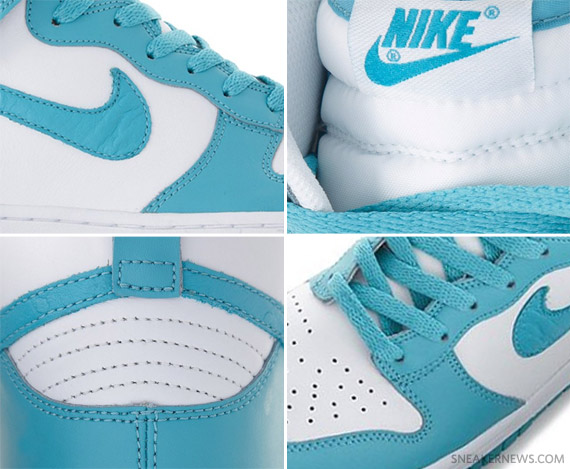 Nike Dunk High White Light Blue Ostrich Swoosh Summary