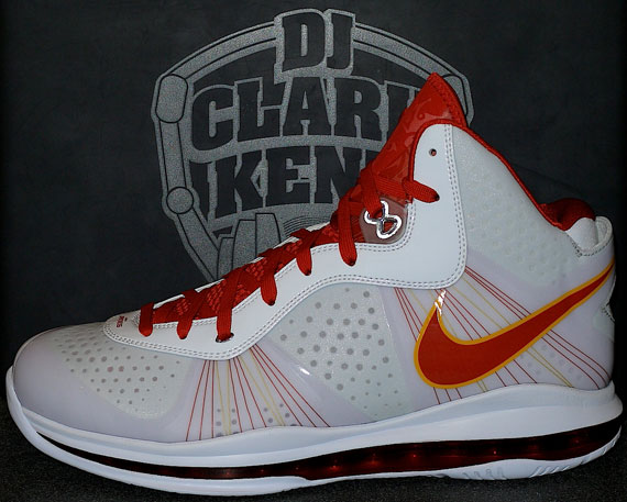 Nike Lebron 8 V2 White Red Yellow Miami Heat Home Pe 04