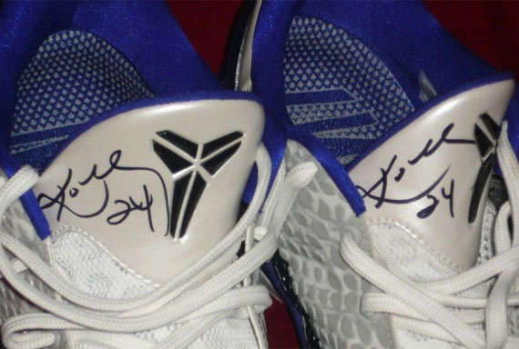 Nike Zoom Kobe Vi Concord Game Worn Autographed 02