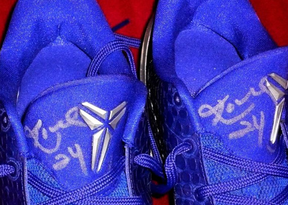 Nike Zoom Kobe Vi Varsity Purple Signed Game Worn Kobe Pe 7