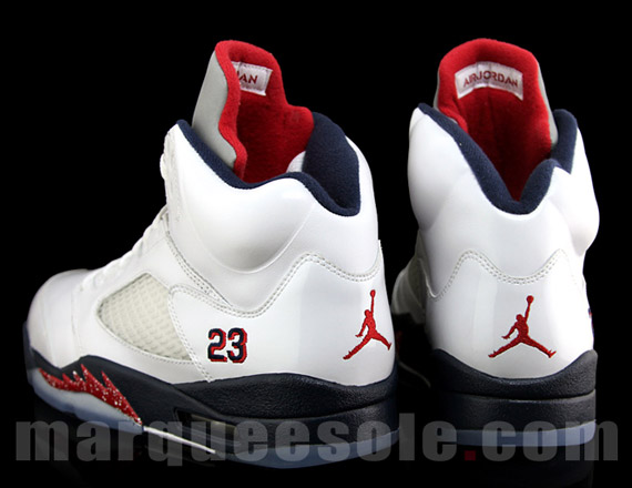 Air Jordan V Retro - White - Midnight Navy - Varsity Red | New Images