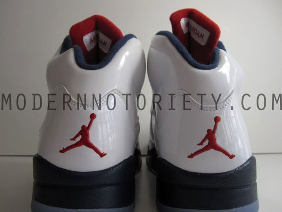 Air Jordan V 5 White Varsity Red Midnight Navy