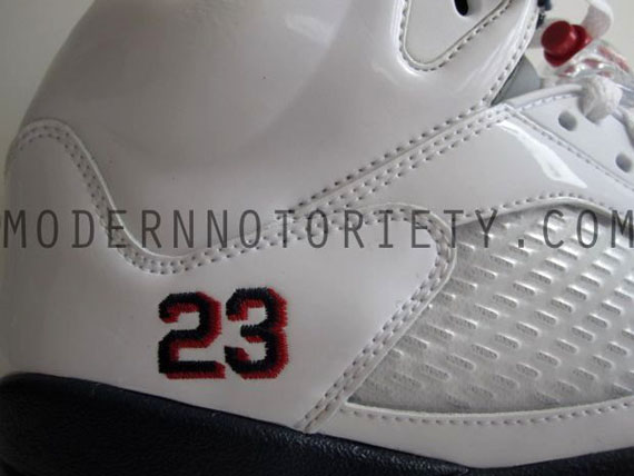 Air Jordan V - White - Midnight Navy - Varsity Red  | July 2011