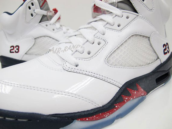 Air Jordan V - White - Midnight Navy - Varsity Red | Available Early on eBay