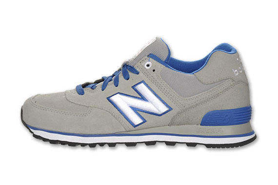 New Balance 574 Suede Grey Blue Red 05