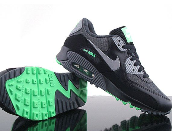 Nike Air Max 90 Gs Black Dark Grey Stealth 03