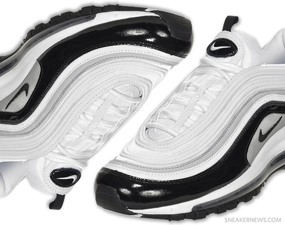 Nike Air Max 97 White Black Patent Silver Finishline 08