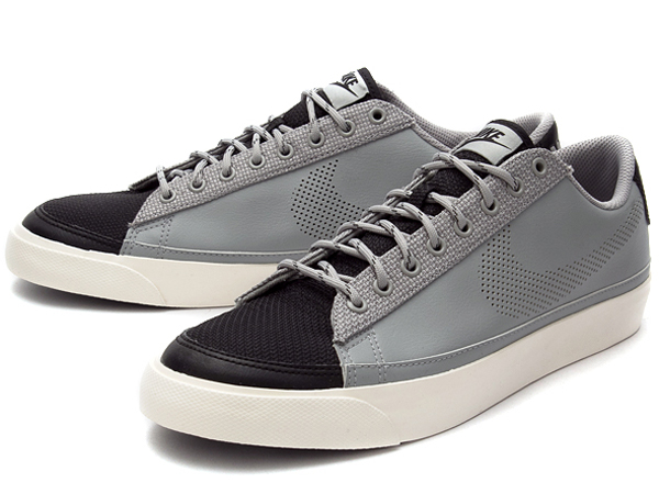 Nike Blazer Low Perforated Swoosh Matte Silver Black 2