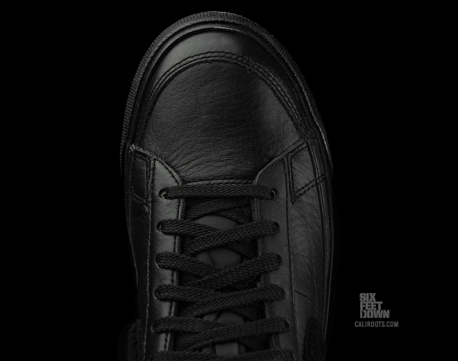 Nike Blazer Mid Premium Black Tumbled Leather Chenille 5
