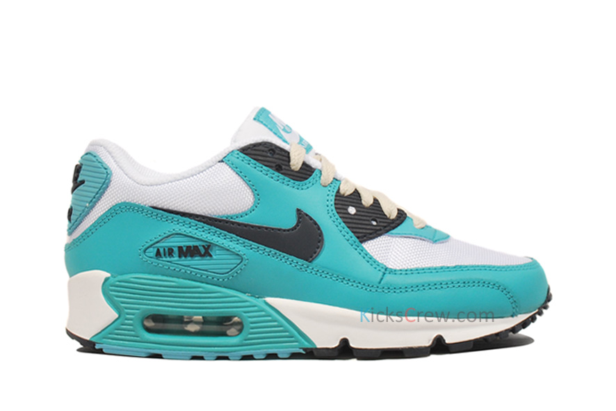 Nike Wmns Air Max 90 Mineral Blue Obsidian Birch White 2