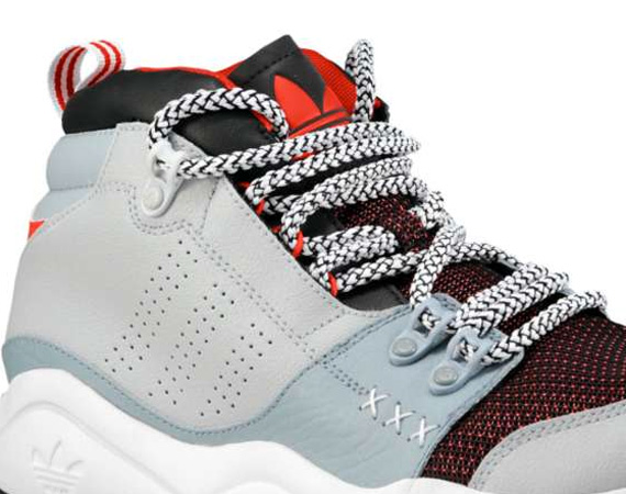 adidas Originals Fortitude Mid – Grey – Black – Scarlet