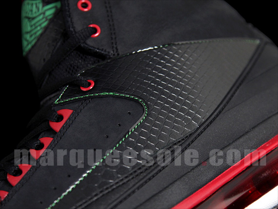 Air Jordan 2.0 – Black – Red – Green | Detailed Images