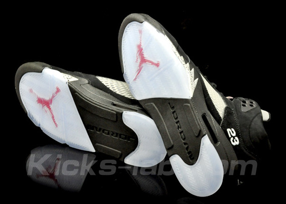 Air Jordan V Black Metallic Silver 2011 Kl 02