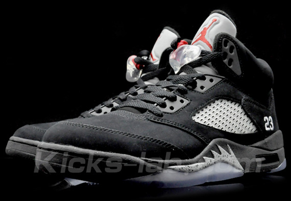 Air Jordan V Black Metallic Silver 2011 Kl 07