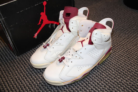 Air Jordan Vi White Maroon Og Pair On Ebay 11