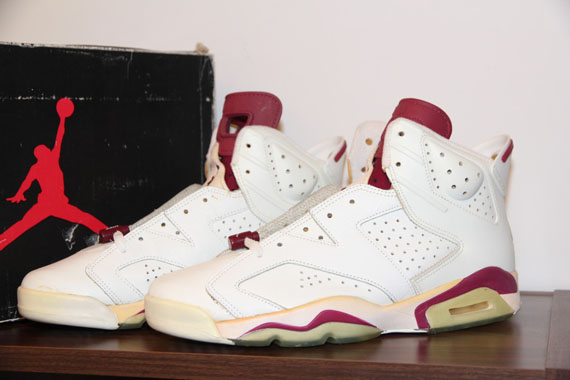 Air Jordan Vi White Maroon Og Pair On Ebay 16