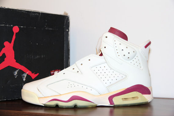 Air Jordan Vi White Maroon Og Pair On Ebay 17