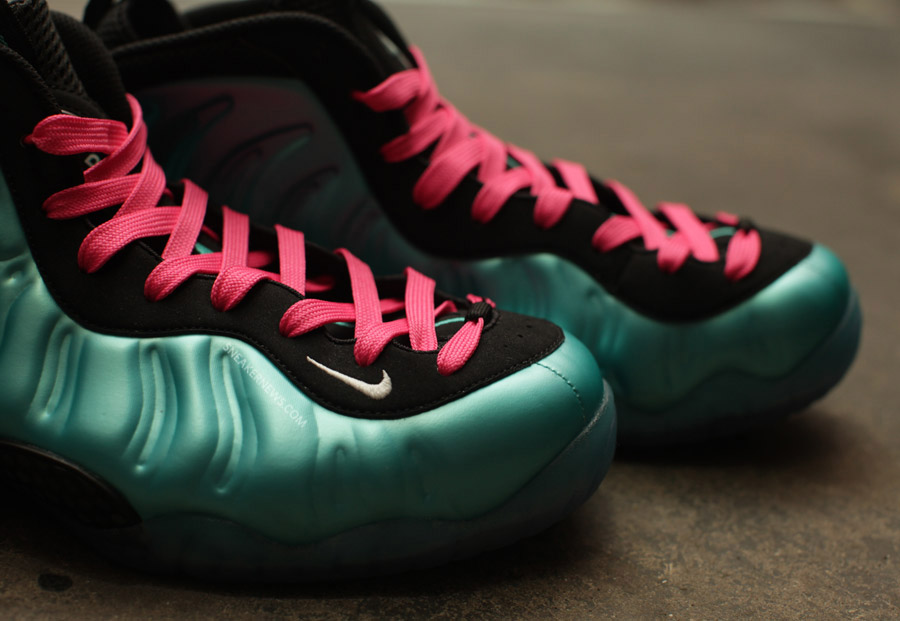 Nike Air Foamposite Pro Retro Black South Beach Lace Swap 111