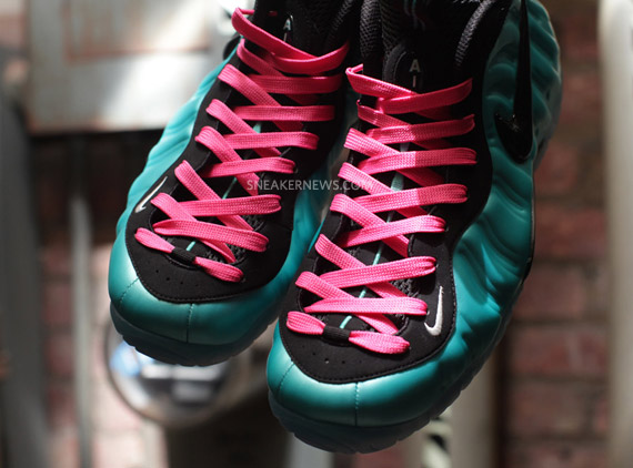 Nike Air Foamposite Pro Retro Black South Beach Lace Swap 13