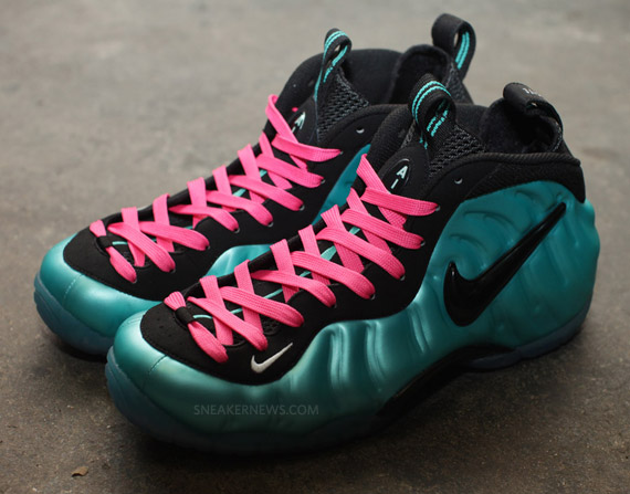 Nike Air Foamposite Pro Retro Black South Beach Lace Swap 2