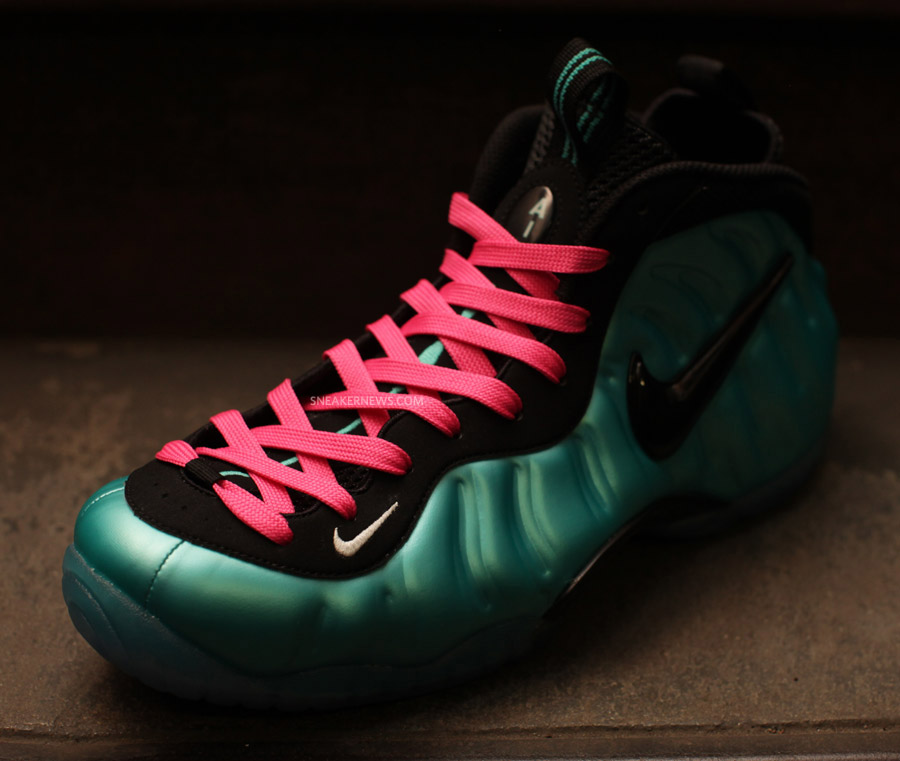 Nike Air Foamposite Pro Retro Black South Beach Lace Swap 71