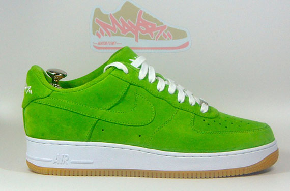 Nike Air Force 1 Bespoke Mayor Green Suede 04