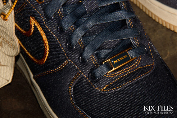 Nike Air Force 1 Low Premium Denim Bronze Kixfiles 05