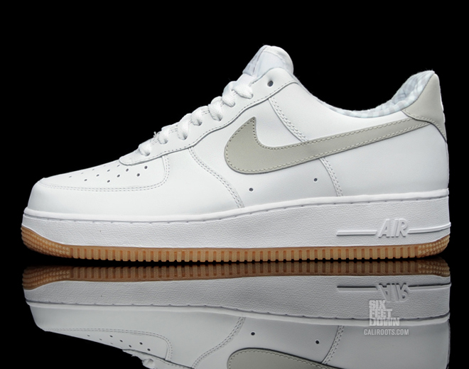 Nike Air Force 1 Low White Tech Grey Gingham Gum 1