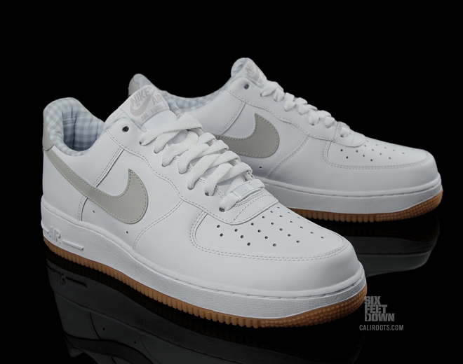 Nike Air Force 1 Low White Tech Grey Gingham Gum 2