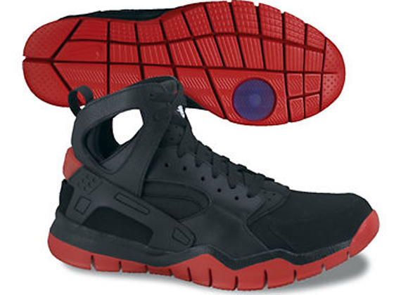 Nike Air Huarache Bball 2012 Black Sport Red Black Spring 2012