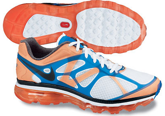 Nike Air Max 2012 White Bright Mango Bright Blue Black Spring 2012