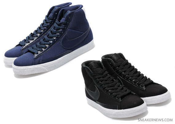 Nike Blazer Mid Premium Tg Blue Black Summary