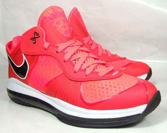 Nike Lebron 8 V2 Low Solar Red Black White New Images 2