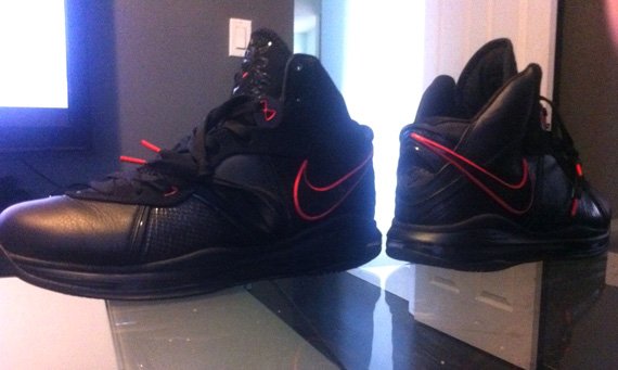 Nike Lebron 8 Blackout Red Custom 01